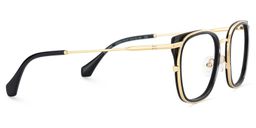 Cameron Black Gold Square Glasses4