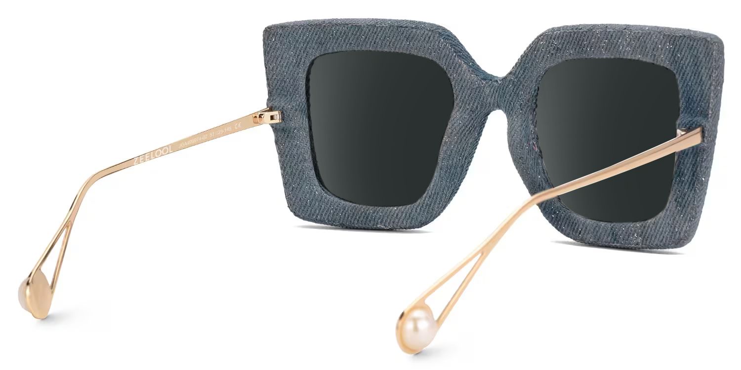 Latanya Acetate Blue Frame Sunglasses | ZEELOOL UK3