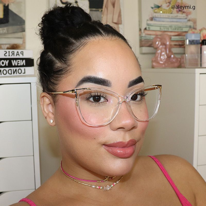 Cat eye Yomary Clear Frame Glasses | ZEELOOL UK5