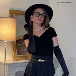 Pearl Black Cat eye Glasses7