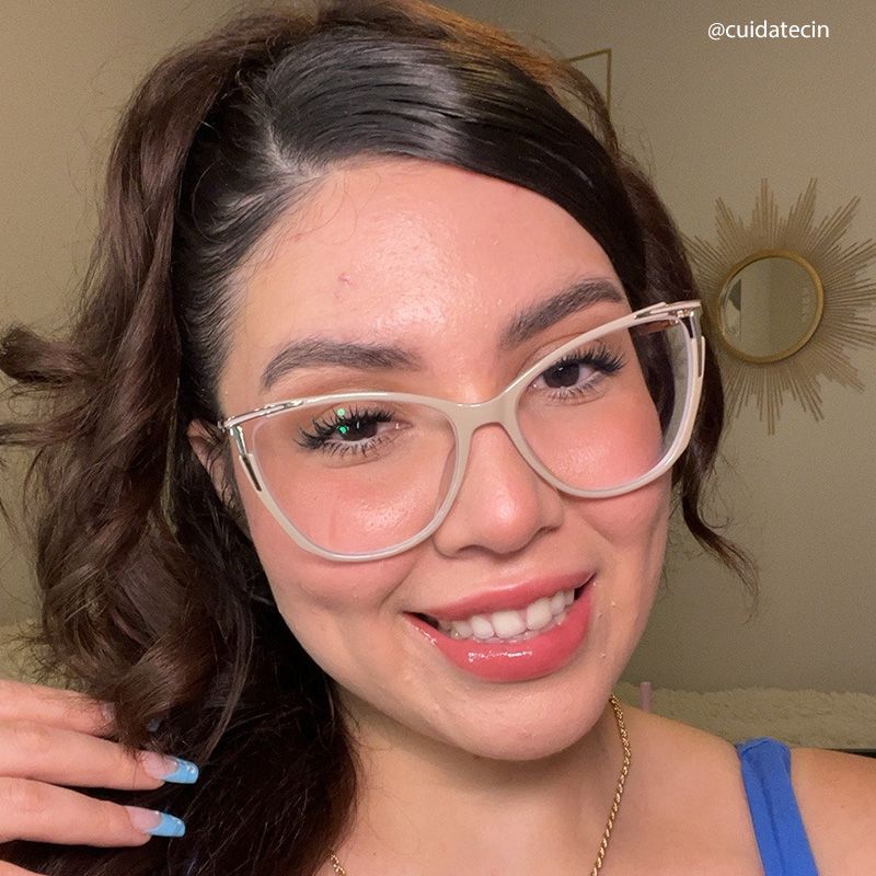 Yomary Cateye Khaki EyeGlasses | ZEELOOL UK9