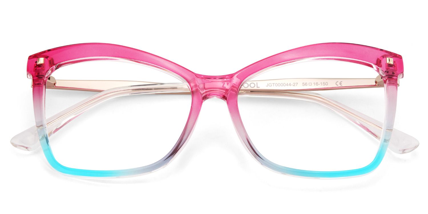 Pink-Blue Color Eyeglasses for Isaebella Frame Glasses | ZEELOOL UK1