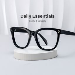 Scarlett Black Square Glasses0