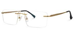 Cetina Gold Rectangle Glasses1