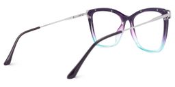 Krystle Purple-Blue Square Glasses3