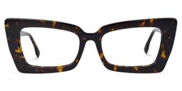 Newell Tortoise Rectangle Glasses0