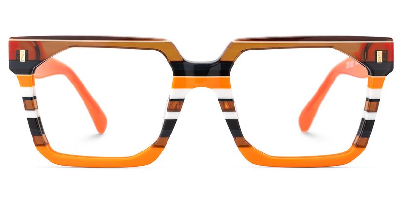 Laguer Orange Rectangle Glasses