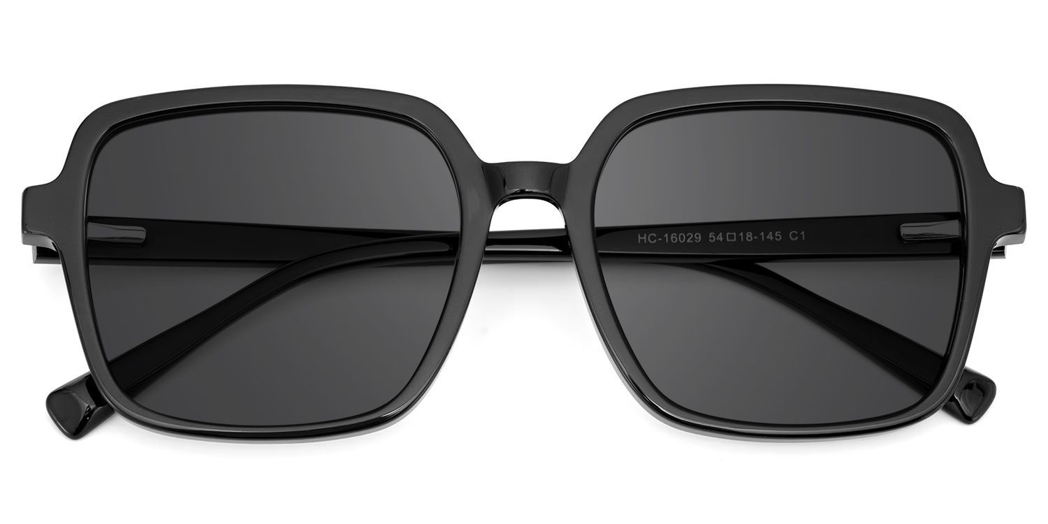 Ember Black Square Sunglasses to Frame Your Face | ZEELOOL UK1