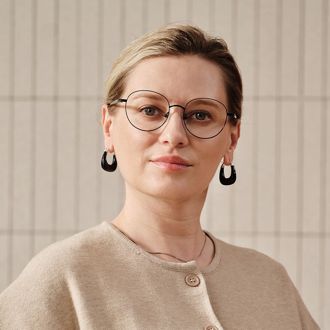 Titanium Celena Eyeglasses, Celena Round Glasses -Zeelool Glasses4