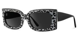 Orduno Gray Leopard Rectangle Sunglasses2