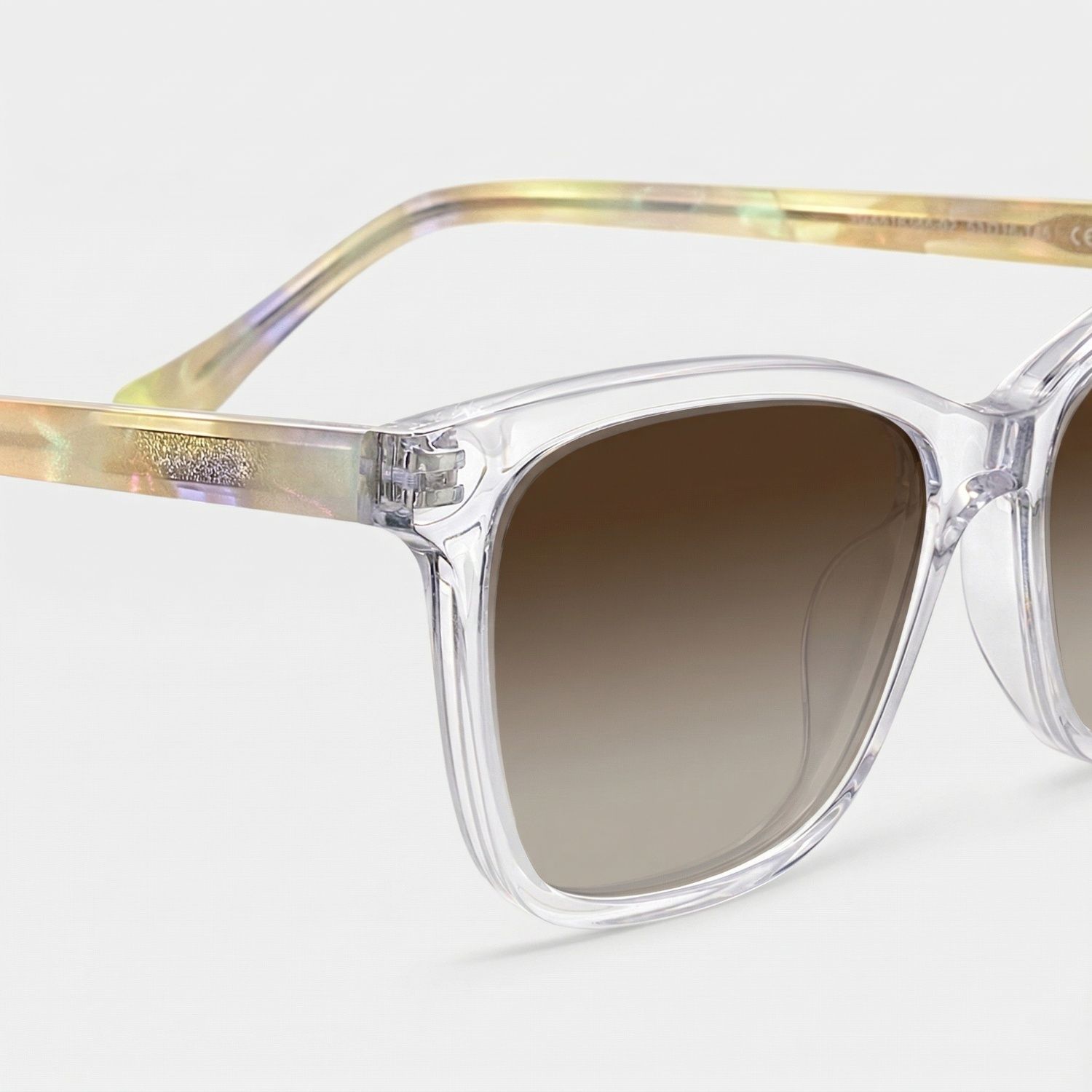 Faith Acetate Clear Rectangle Frame Sunglasses | ZEELOOL UK4