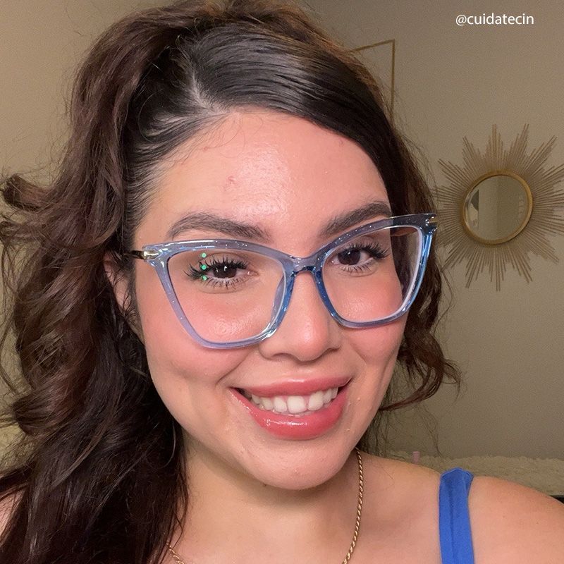 Hilary Butterfly Blue Glasses | Zeelool Glasses6