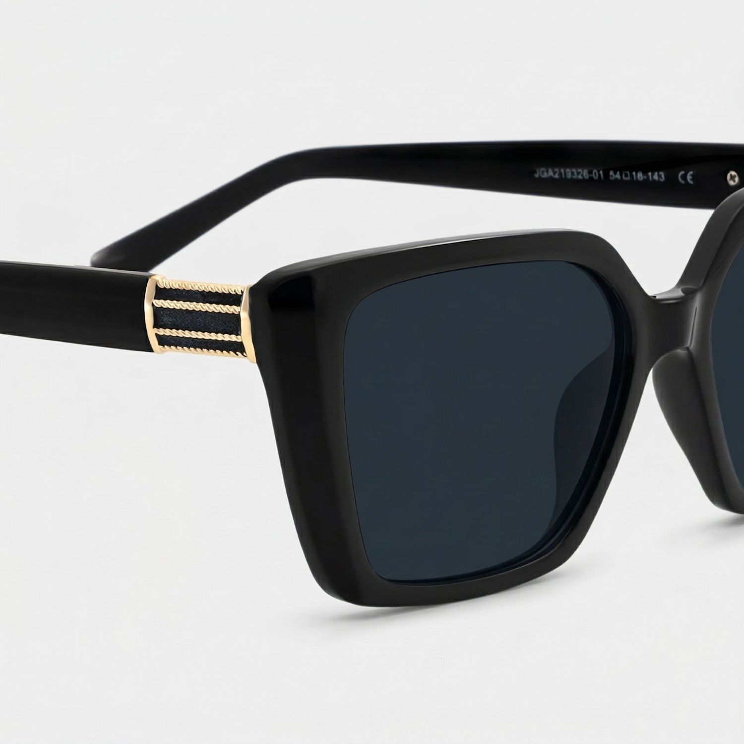 Emery Black Square Polarized Sunglasses for Driving | ZEELOOL UK4