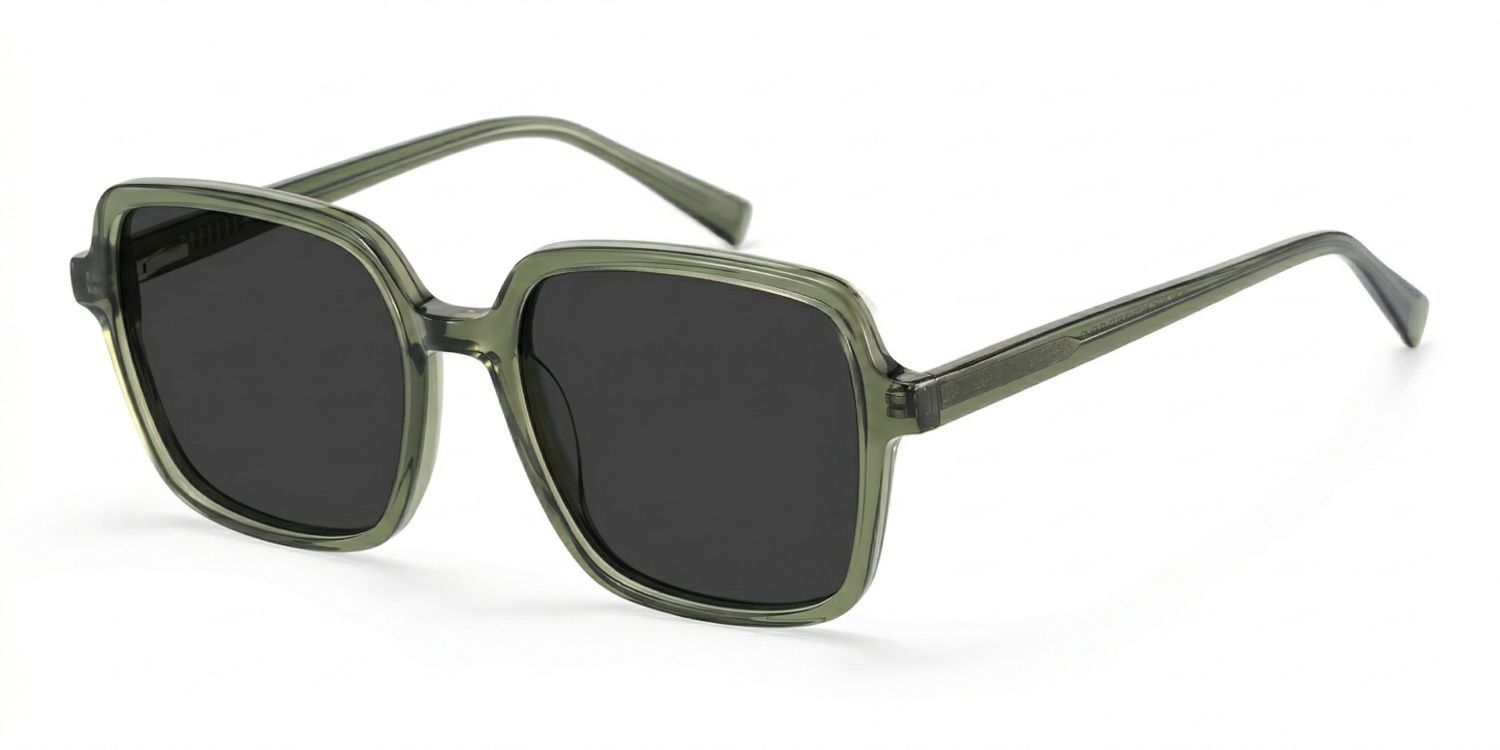 Ember Green Square Sunglasses to Frame Your Face | ZEELOOL UK2