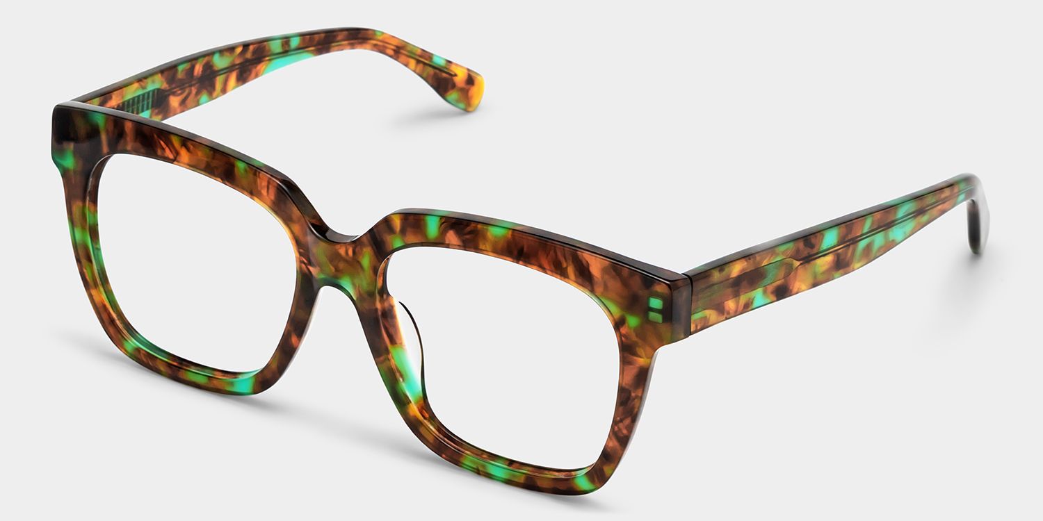 Xion Green-Tortoise Square Frames Glasses | ZEELOOL UK2