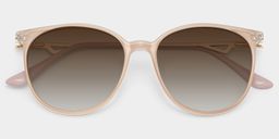 Chanty Pink Round Sunglasses1