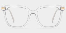 Jacqui Clear Rectangle Glasses0