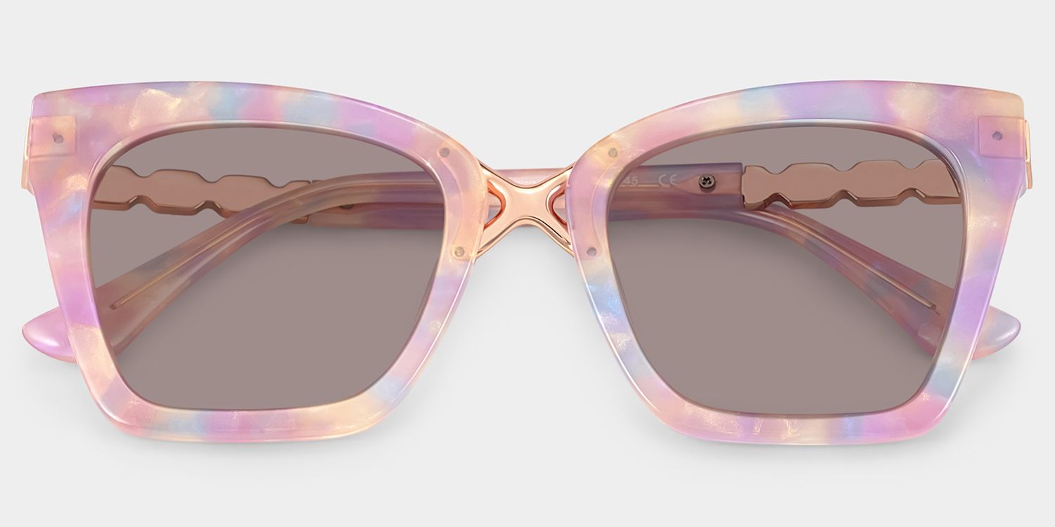 Darlyn Cat Eye Sunglasses with Mixed Pink Frames | ZEELOOL CA1