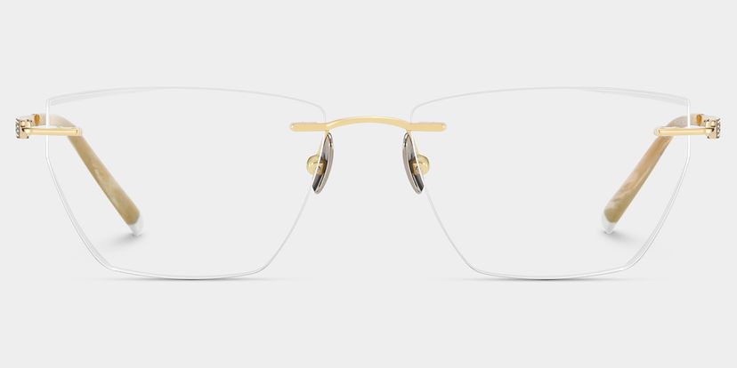 Ella Gold Cat eye Glasses