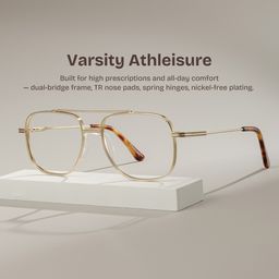 Poppy Gold Aviator Glasses0