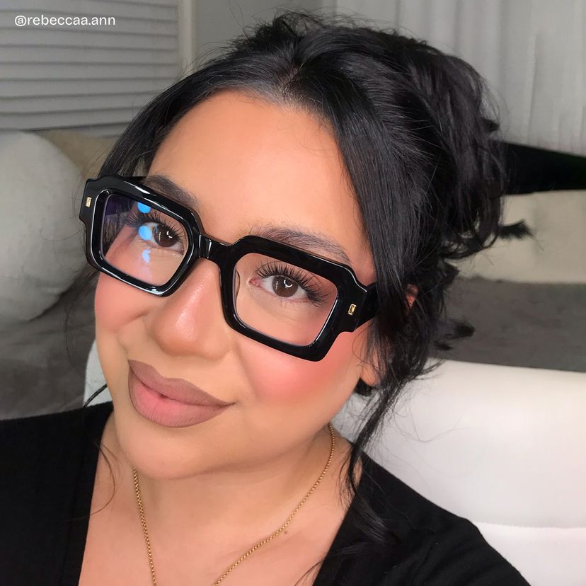 Bobbee Black Square Glasses