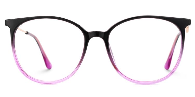 Chanty Black-Purple Round Glasses
