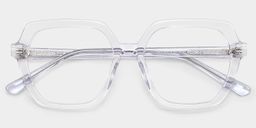 Devon Clear Geometric Glasses1