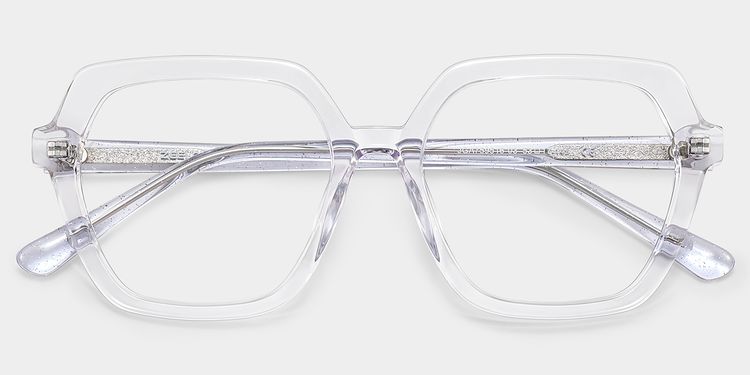 Devon Clear Geometric Glasses