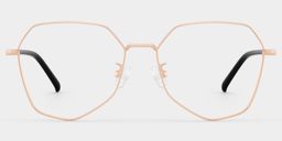 Bivins Gold Geometric Glasses0