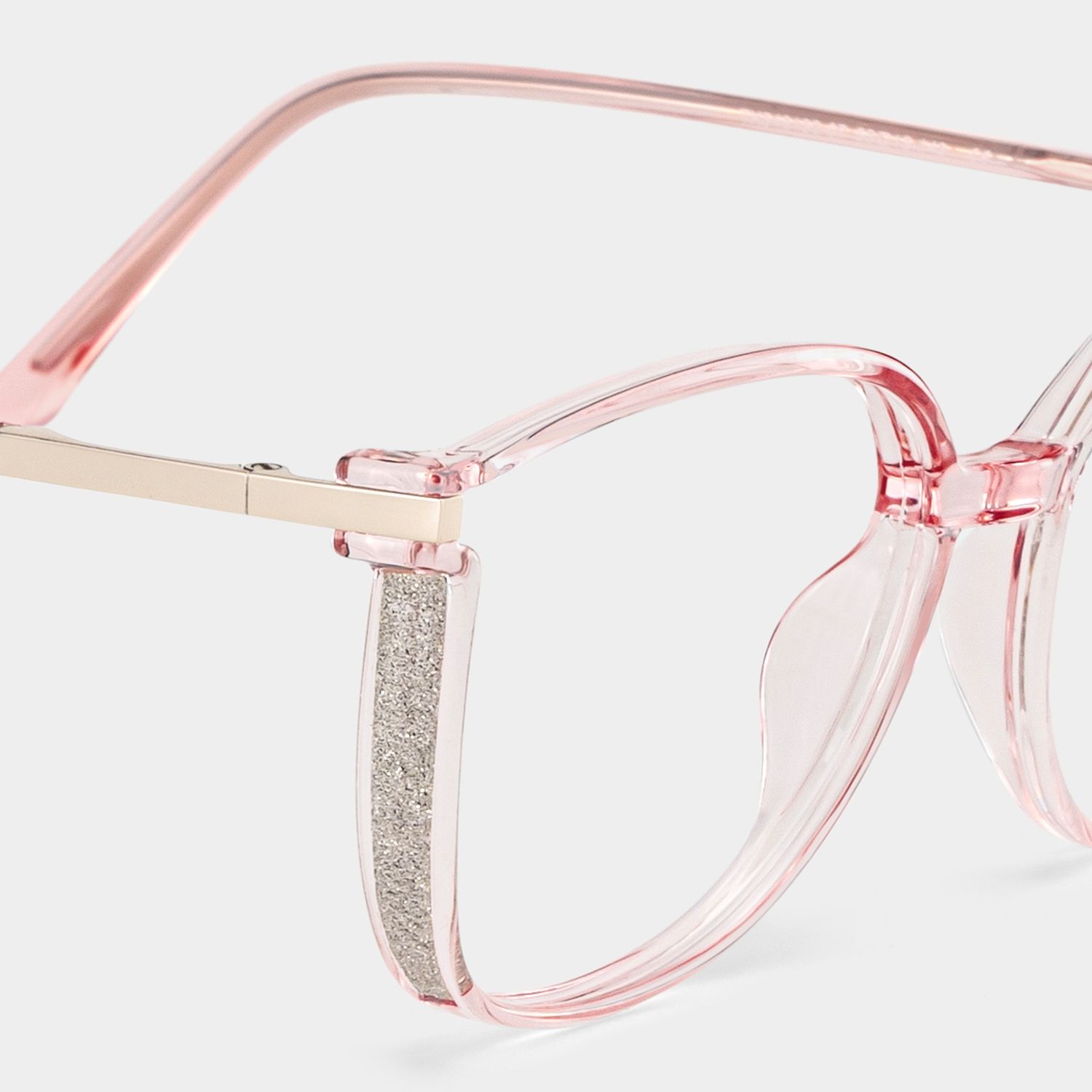 Rodz Light Pink Square Frame Glasses | Zeelool4