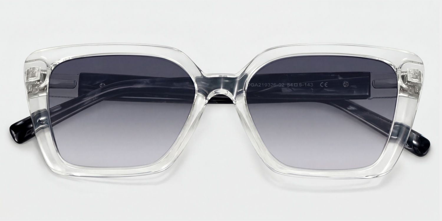 Emery Clear Square Polarized Sunglasses for Driving | ZEELOOL UK1