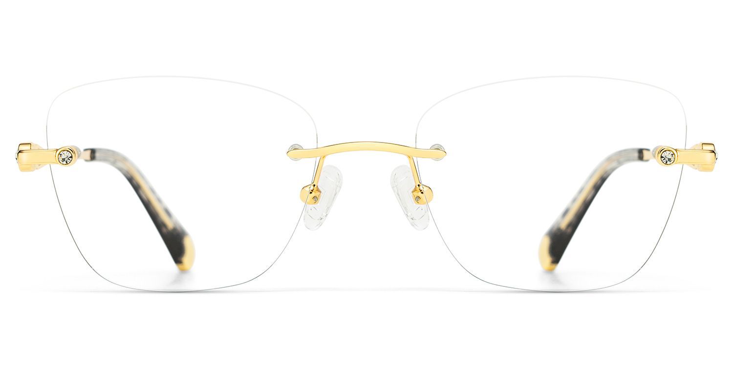 Rectangle Gold Eyeglasses- Seth Metal Frame Glasses3