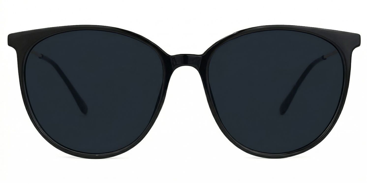 Chanty Black Frame Sunglasses with Round Style | ZEELOOL UK0