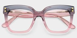 Minguela Gray Pink Square Glasses2