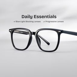 Jude Black Square Glasses0