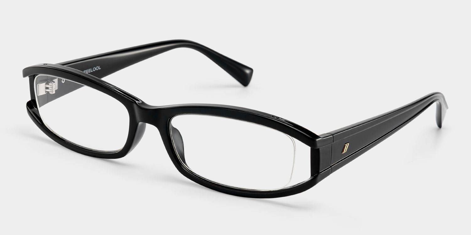 Willow Thick Black Rectangle Glasses for Teenager | ZEELOOL2
