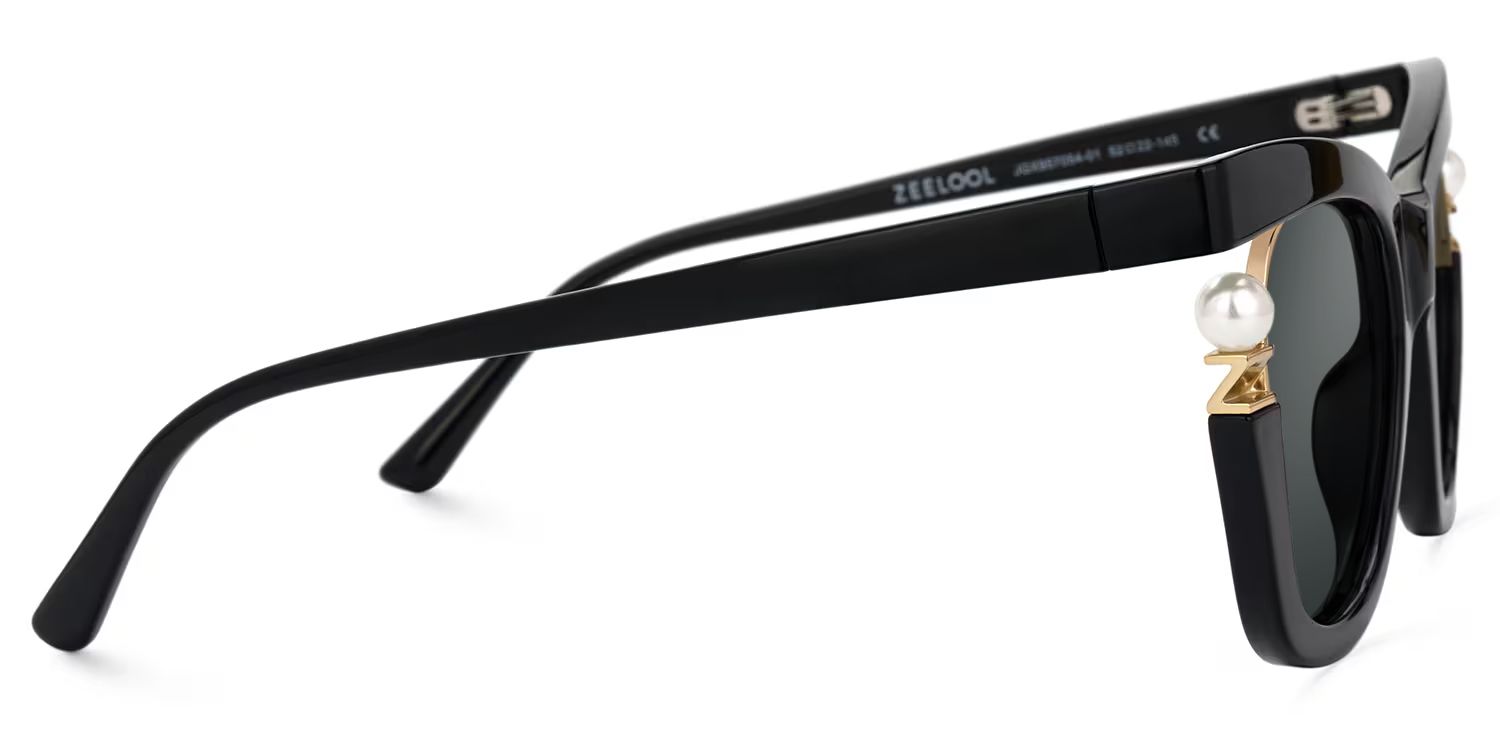 Pearl Black Cat Eye Polarized Sunglasses for Driving | ZEELOOL UK2
