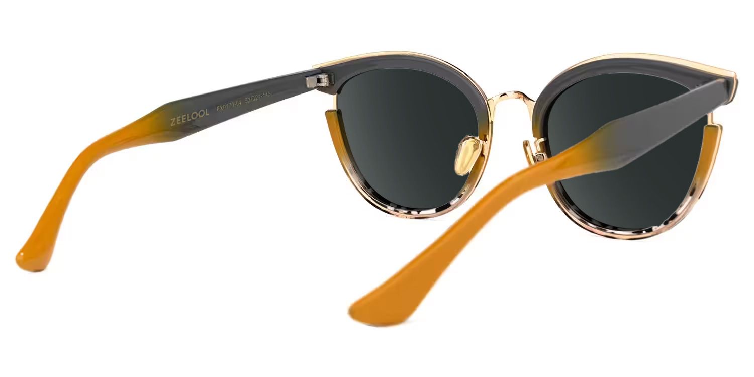 Laraine Cat Eye Gray Full Rim Sunglasses | ZEELOOL UK3