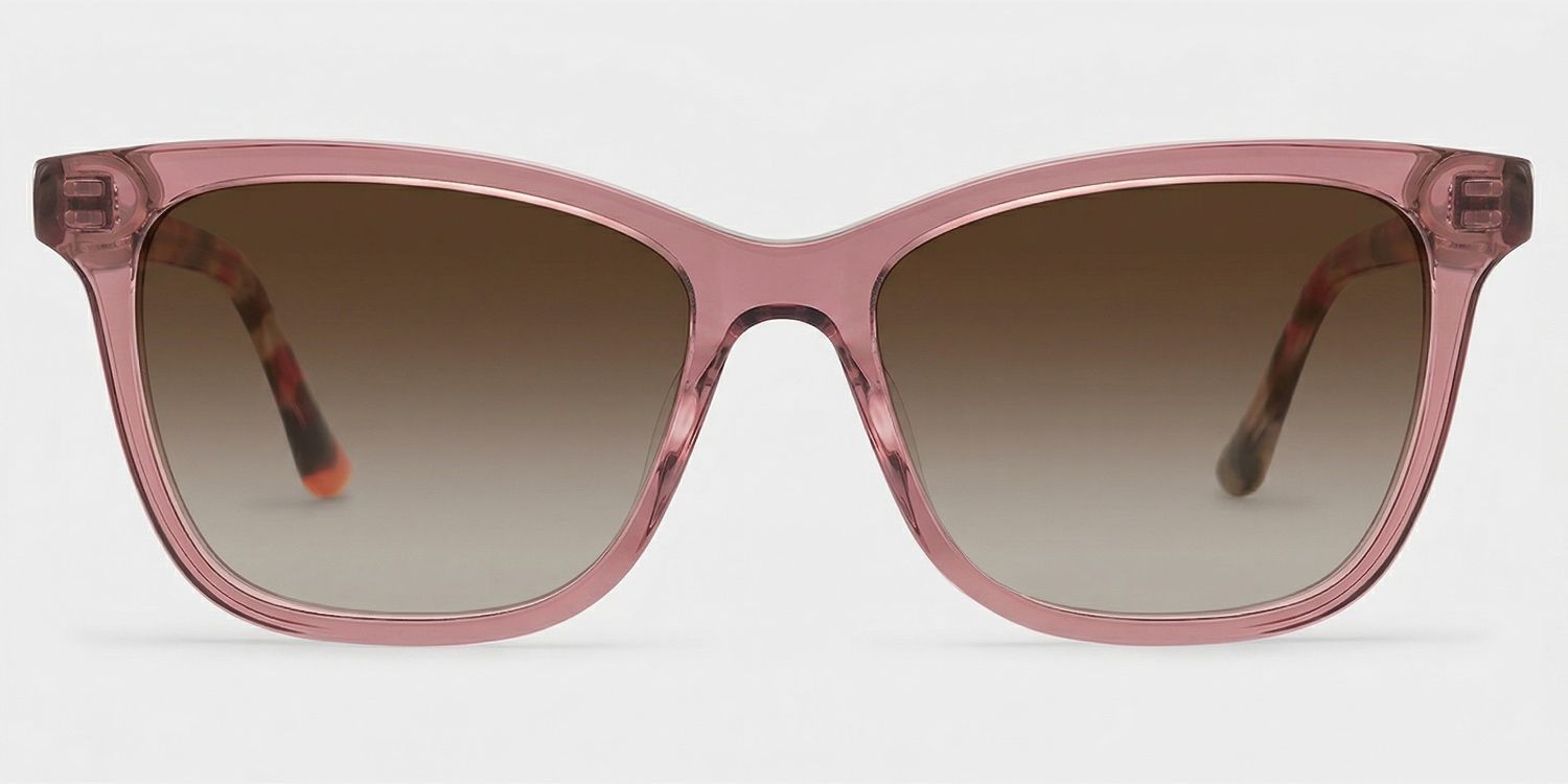 Faith Pink Rectangle Polarized Sunglasses for Driving | ZEELOOL UK0