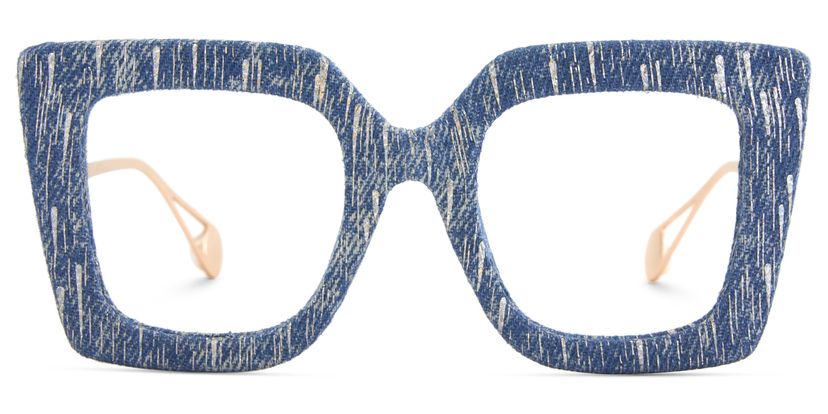 Latanya Navy Blue Square Glasses