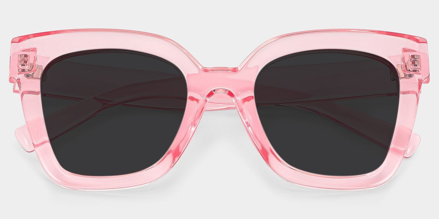 Malcolm Square Pink Full Rim Sunglasses | ZEELOOL UK1