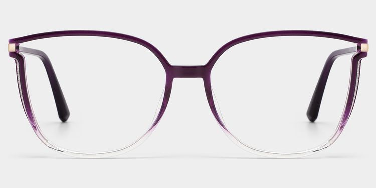 Rodz Purple Clear Square Glasses