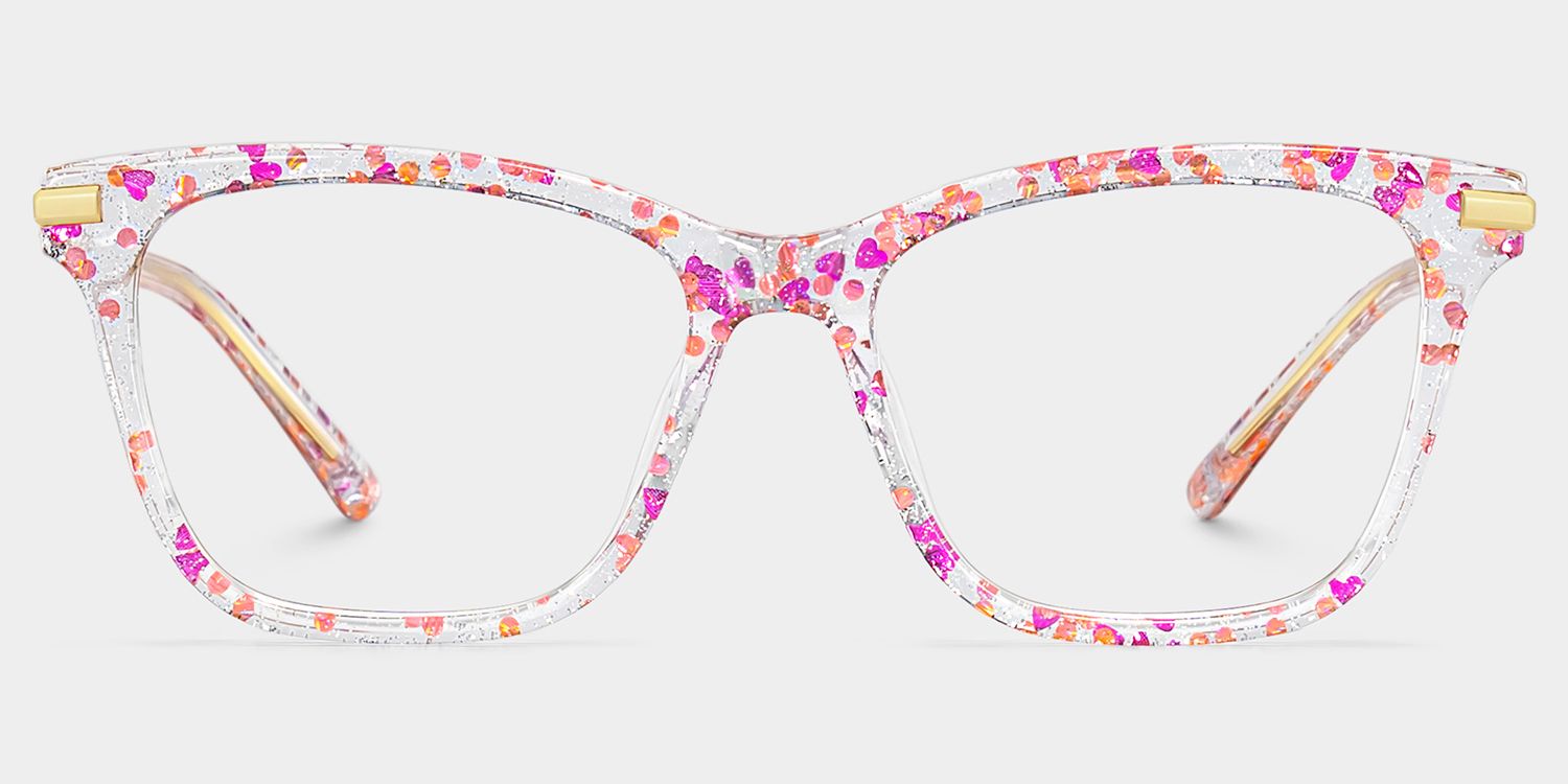 Eliot Rectangle Eyewear with Pink1