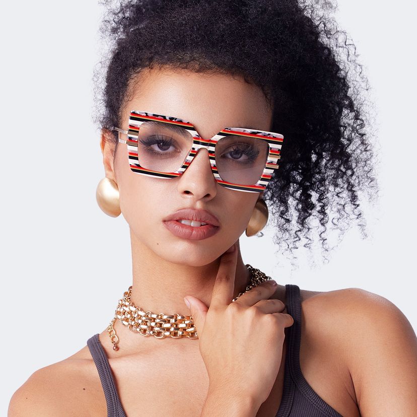 Poutine Multicolor Square Glasses
