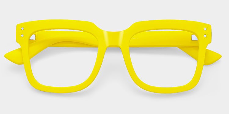 Liizbeett Yellow Square Glasses