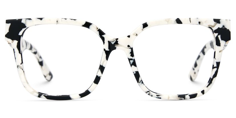 Kerri Cow Print Square Glasses