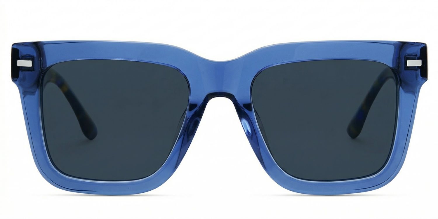 Redina Blue Square Polarized Sunglasses for Driving | ZEELOOL UK0
