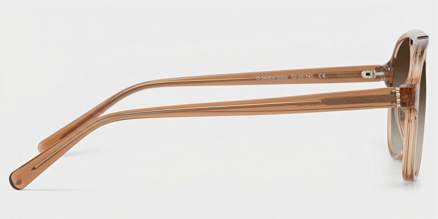 Drew Aviator Clear Brown Full Rim Sunglasses | ZEELOOL UK3