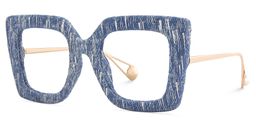 Latanya Navy Blue Square Glasses3