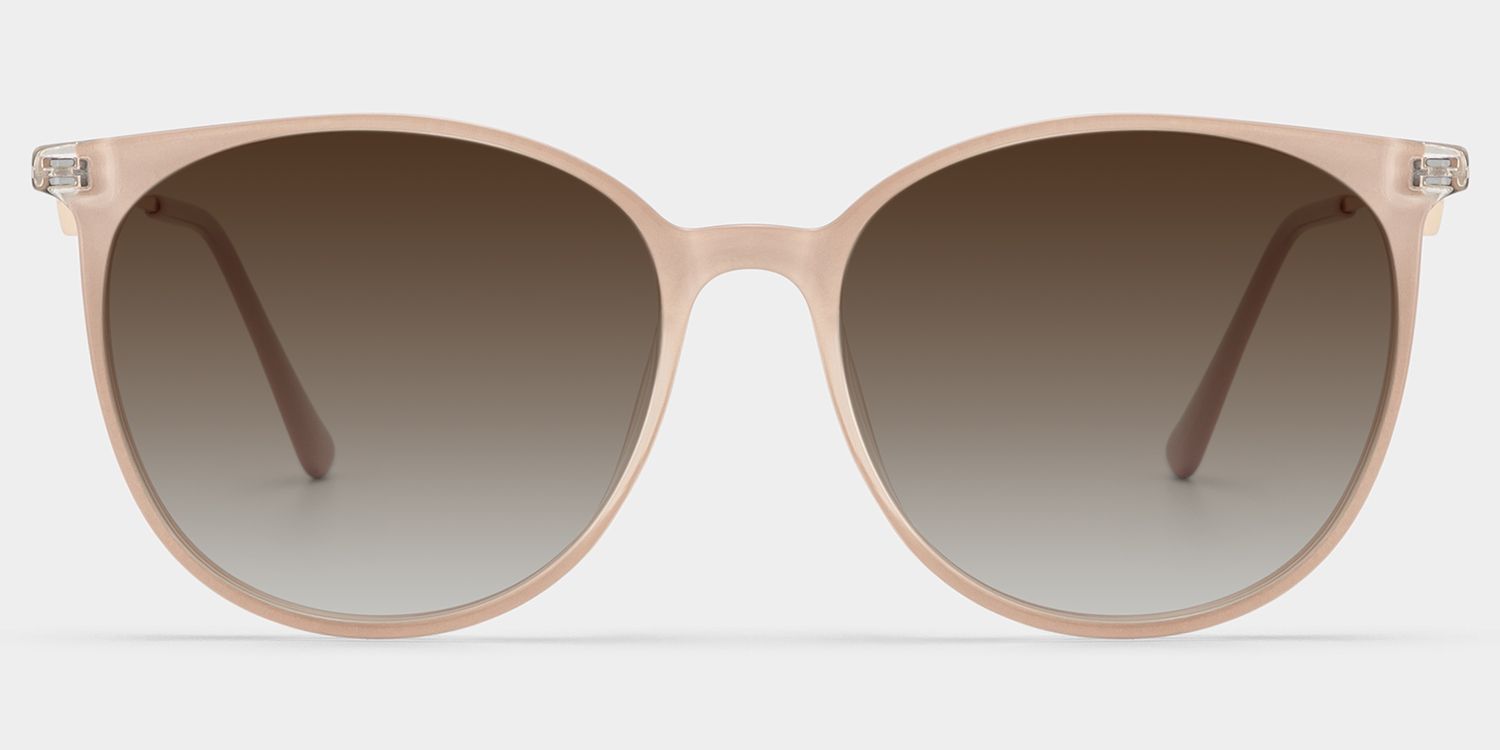 Chanty Pink Frame Sunglasses with Round Style | ZEELOOL UK0